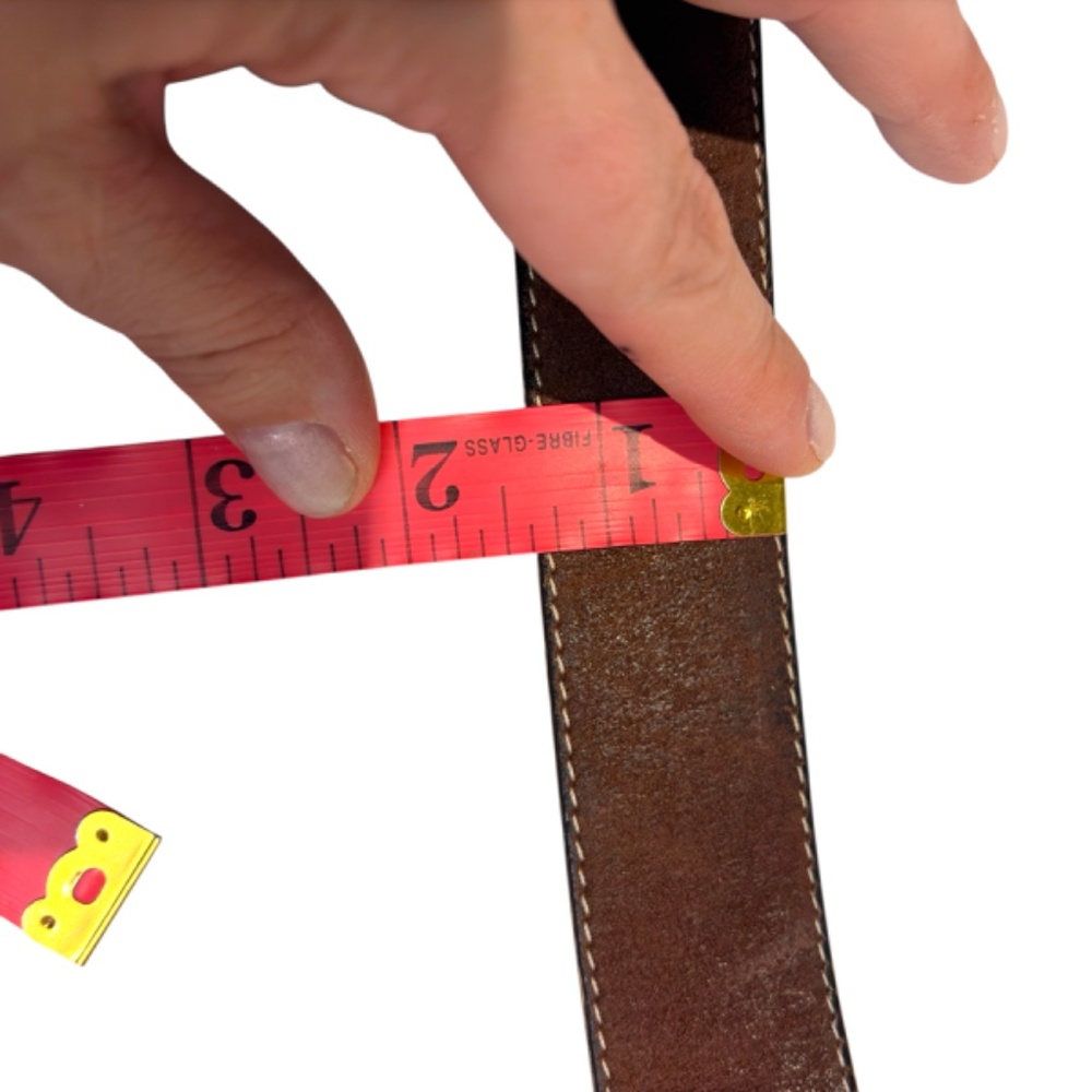 Brown Tristan Two Tone Leather Belt - Picture 6 of 7